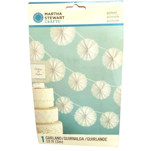 Martha Stewart Doily Lace Garlands Set of 2 NEW - Picture 3 of 5